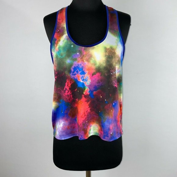 So Brand Juniors M Space Like Tie Dye Abstract Top - Picture 1 of 8